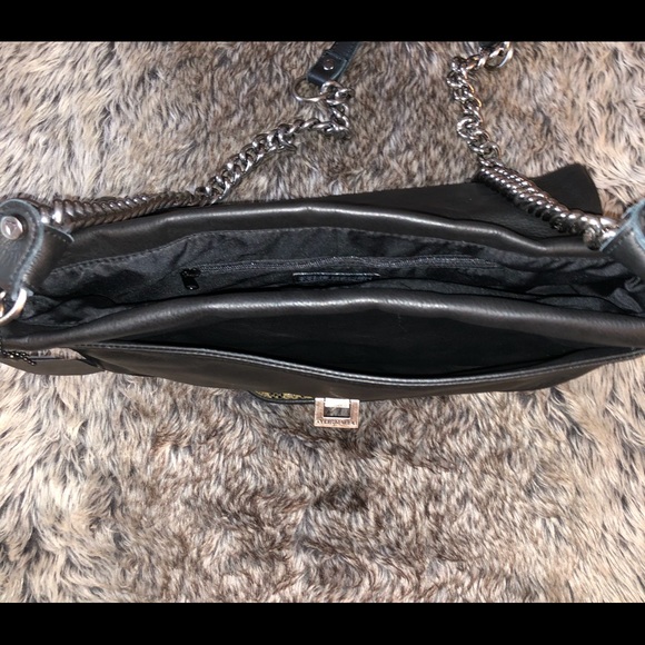 Tylie Malibu Black Leather Python Print Bag NWT - Picture 8 of 10